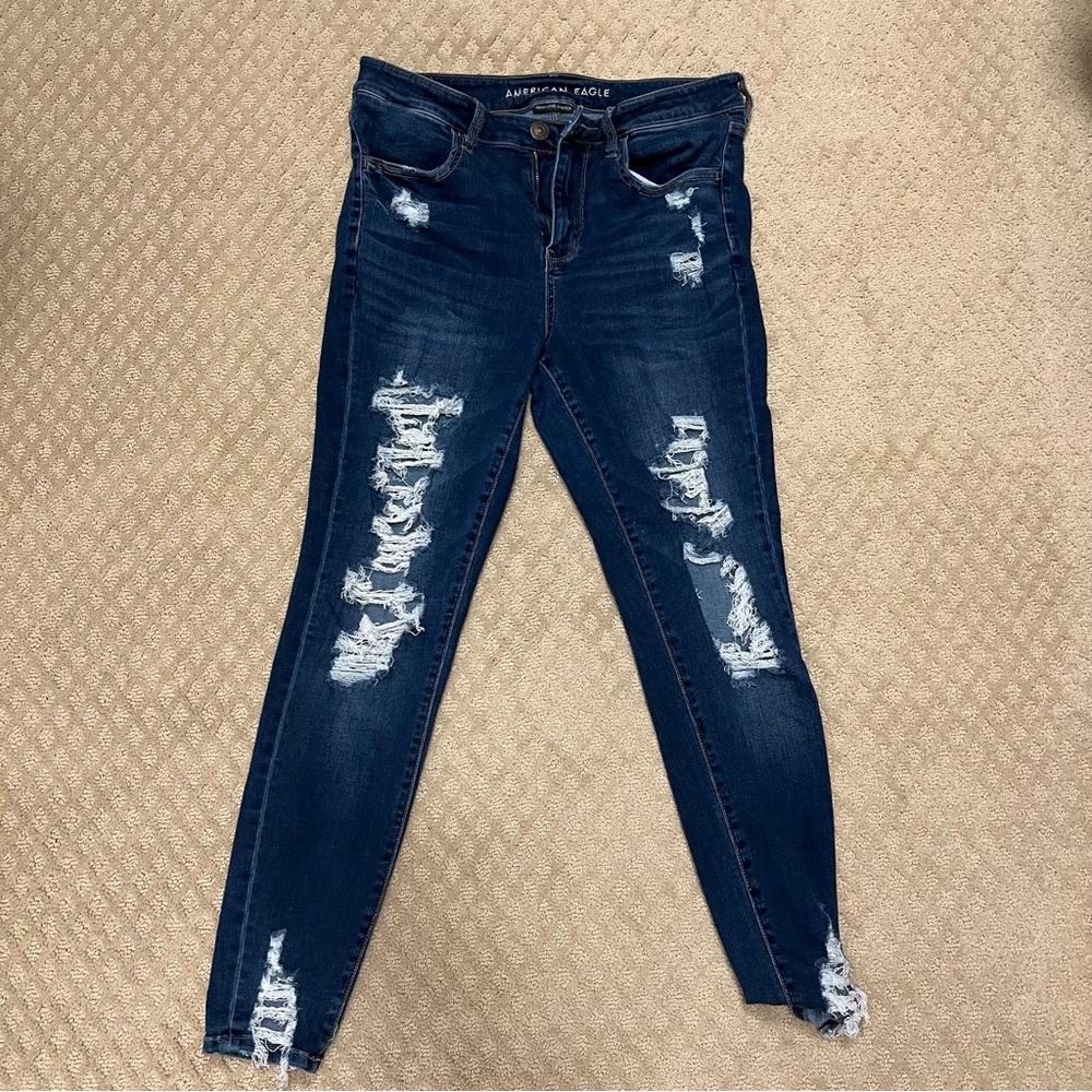 american eagle high rise jeggings